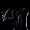 Appear Drop Amethyst Crystal Earrings