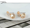 Earrings with Amber Swarovski crystals
