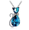 Crystal Cat Necklace with Swarovski Crystals