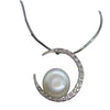 Moon Pendant Silver Necklace