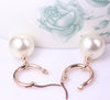 Earrings Swarovski Pearl in 18ct Gold Finish