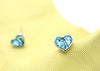 Heart Stud Earrings with Swarovski Crystal 18ct Gold Plated