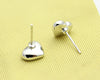 Heart Stud Earrings with Swarovski Crystal 18ct Gold Plated