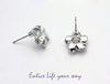 Flower Stud Earrings with Diamond Swarovski Crystal