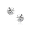 Flower Stud Earrings with Diamond Swarovski Crystal