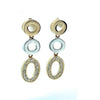 Princess Oval Drop Earrings with Swarovski Crystals