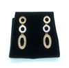 Princess Oval Drop Earrings with Swarovski Crystals