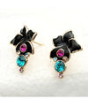 Black Bloom Stud Earrings