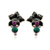 Black Bloom Stud Earrings