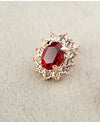 Princess Stud Earrings with Ruby Swarovski Crystals
