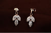 Leaf Earrings with Swarovski Crystals