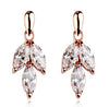 Leaf Earrings with Swarovski Crystals