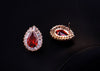 Ruby Swarovski Crystal Stud Earrings