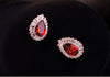 Ruby Swarovski Crystal Stud Earrings
