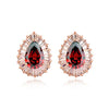 Ruby Swarovski Crystal Stud Earrings