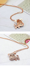 Dog Necklace with Clustered Swarovski Crystals