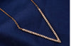 Minimal V Necklace in Rose Gold