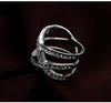 Sparkling Stack Cross Ring with Swarovski Crystals