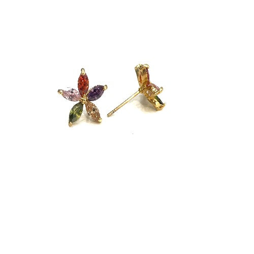 Multicolour Flower Stud Earrings