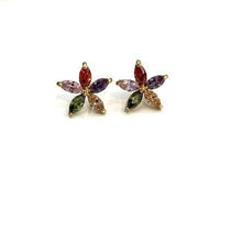  Multicolour Flower Stud Earrings
