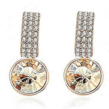  Amber Swarovski crystals earrings