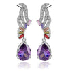 Oval swarovski Drop Earrings