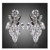 Butterfly Drop Earrings With Swarovski Crystal