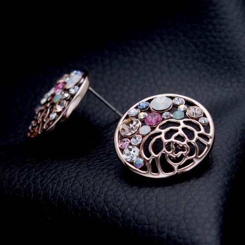 Enchant Round Earrings With Swarovski Earrings