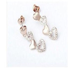  Heart Drop Earrings With Gold Plating and Swarovski Crystals