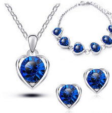  Sparkle Heart Jewellery Set - White Gold