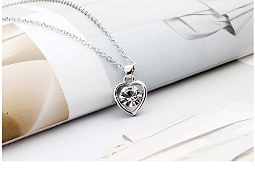 Sparkle Heart Jewellery Set - White Gold