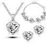 Sparkle Heart Jewellery Set - White Gold