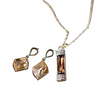 Set With Amber Swarovski Crystals