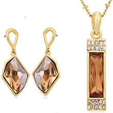  Set With Amber Swarovski Crystals