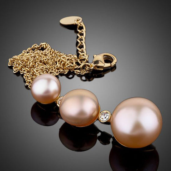 Eternity Necklace with Swarovski Crystals and Gold Plating