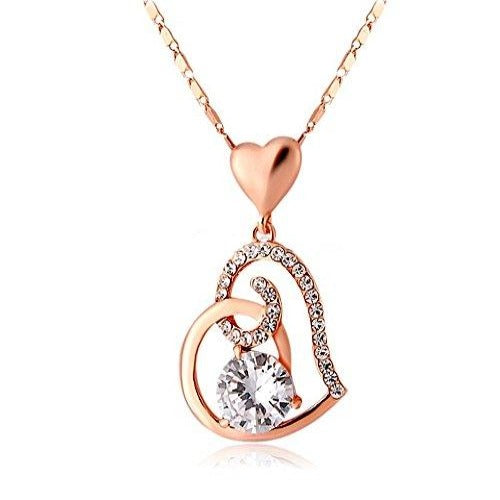 Rose Gold Plated Heart Necklace