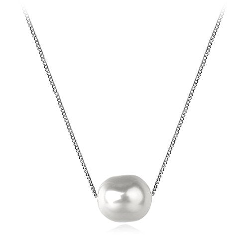 Pearl Necklace with Silver 925 Silver Chain