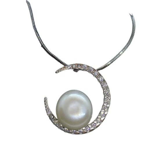 Moon Pendant Silver Necklace