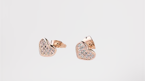 Starlight Heart Earrings With Swarovski Crystals