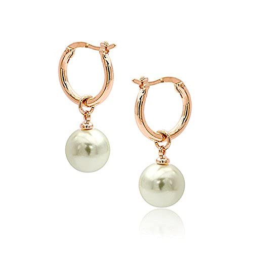 Earrings Swarovski Pearl in 18ct Gold Finish