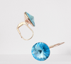 Ocean Earrings with Sapphire Swarovski
