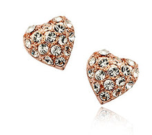  women's heart stud earrings
