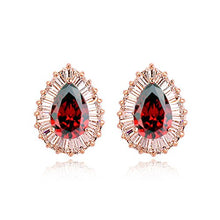  Ruby Swarovski Crystal Stud Earrings