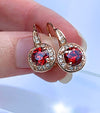 Brilliance Ruby Swarovski Crystal Earrings