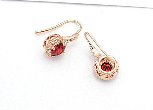 Brilliance Ruby Swarovski Crystal Earrings