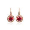 women's swarovski ruby earrings