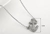 Anchor Wheel Double Necklace Set