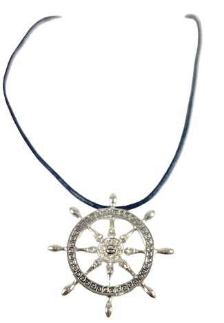 Anchor Wheel Double Necklace Set