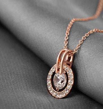 Halo Necklace With Swarovski Crystals