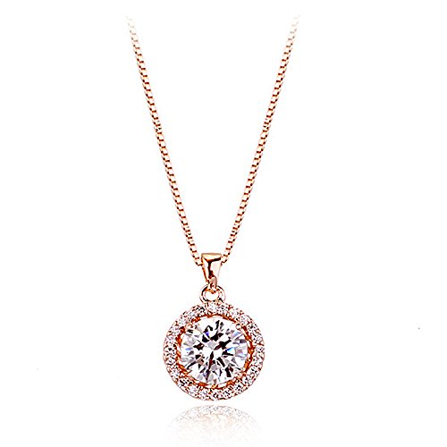 Sparkling Halo Necklace With Swarovski Crystals